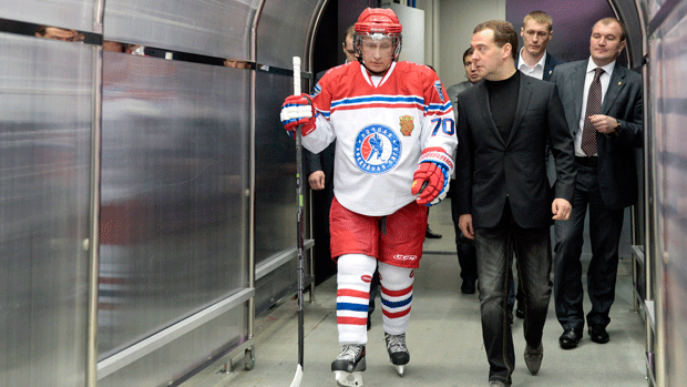 Putin Plays Hockey