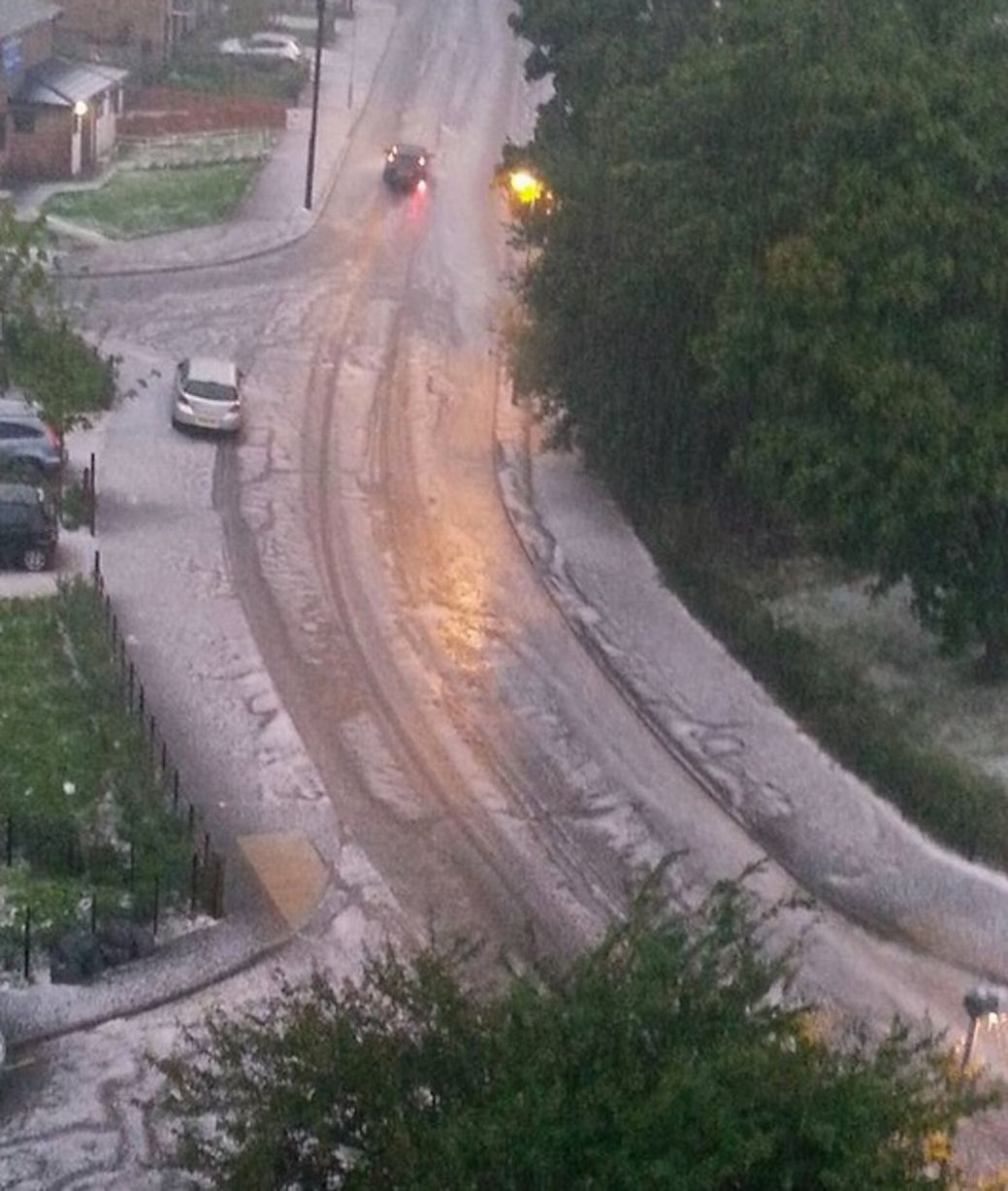 Freak hailstorm in Birmingham, UK