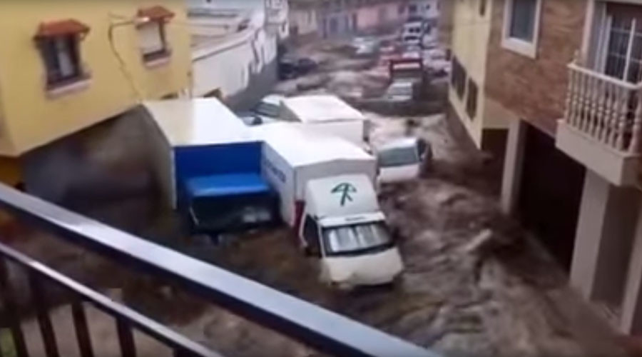 Click to enlarge flooding in Adra, Spain
