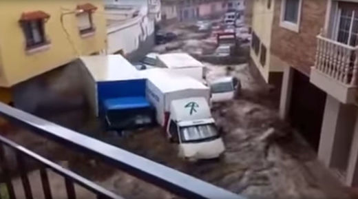 flooding in Adra, Spain