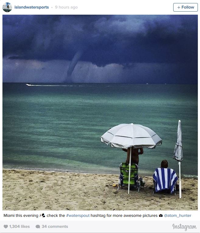 Miami beach waterspout