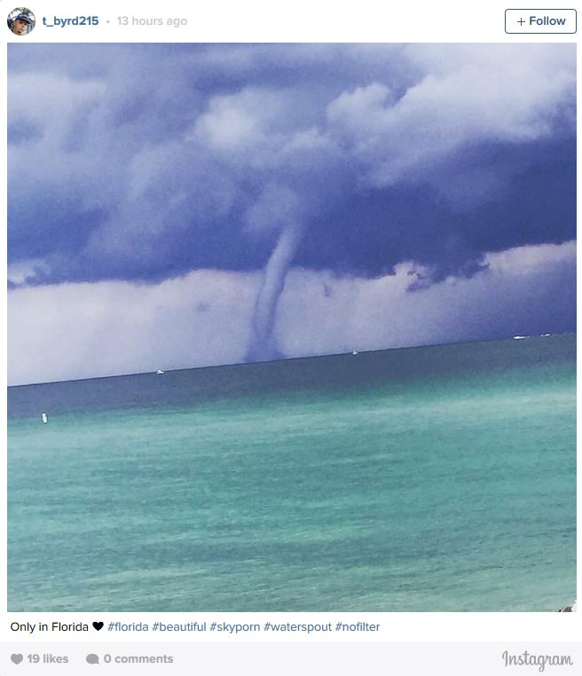 Miami beach waterspout