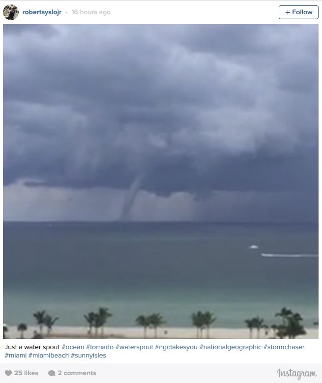 Miami waterspout