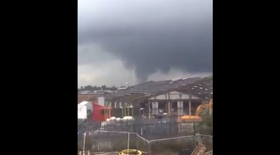 Mini-tornado in Northampton, UK