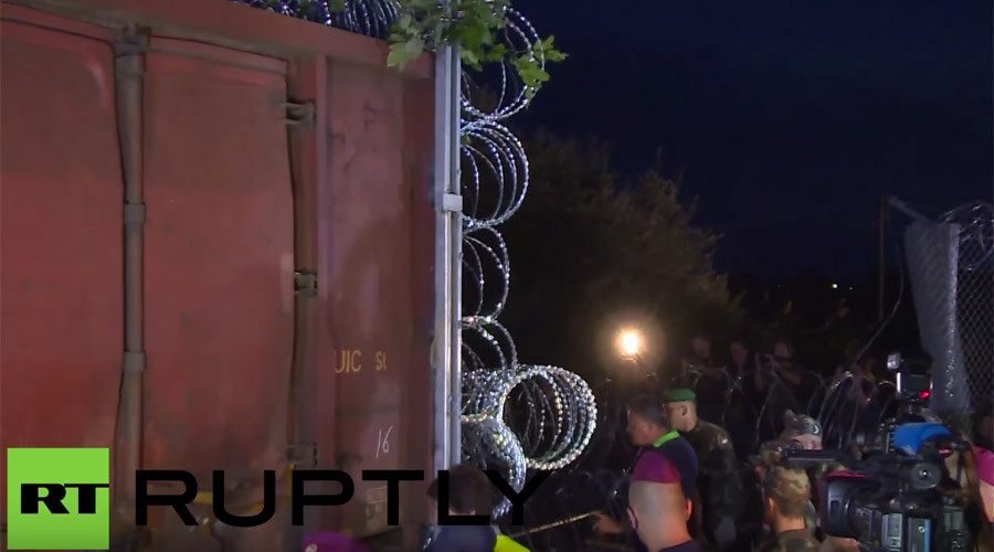 barbed wire train