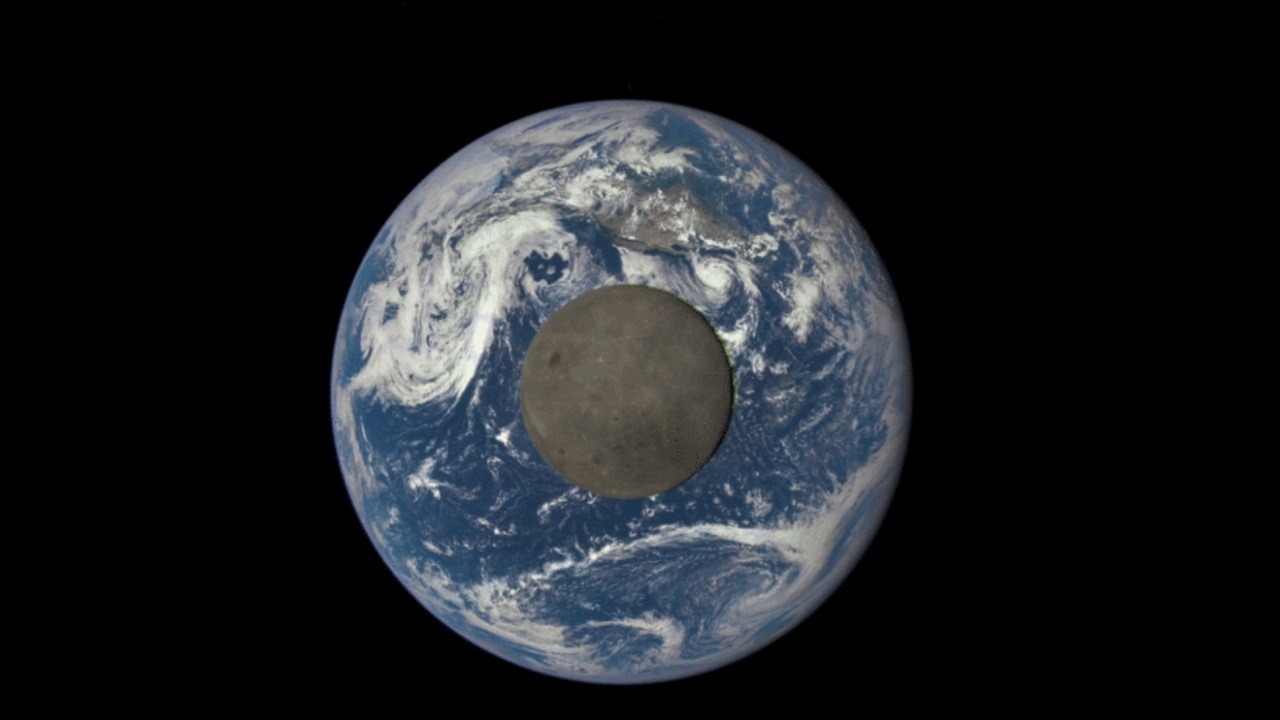 The Moon in front of Earth