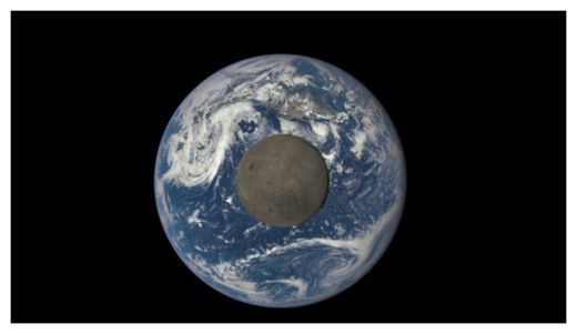 The Moon in front of Earth