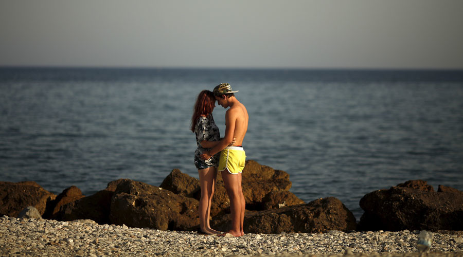couple on beach