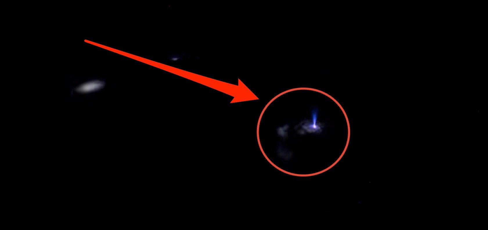 blue jet photo from ISS