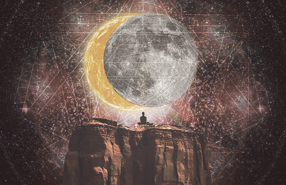 moon and man