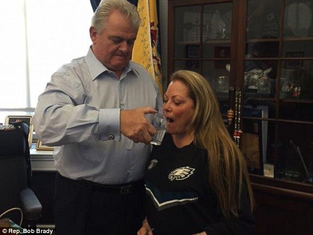 Representative Bob Brady and wife