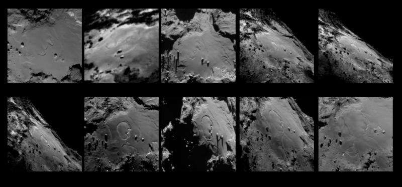 Click to enlarge Imhotep region on Comet 67P/Chruymov-Gerasimenk