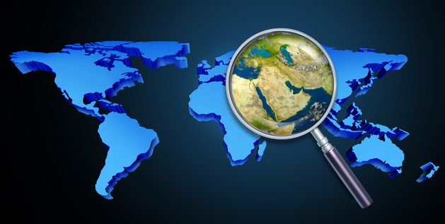 Magnifying glass Mid East