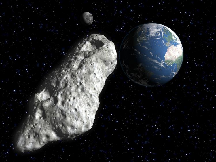 asteroid and earth