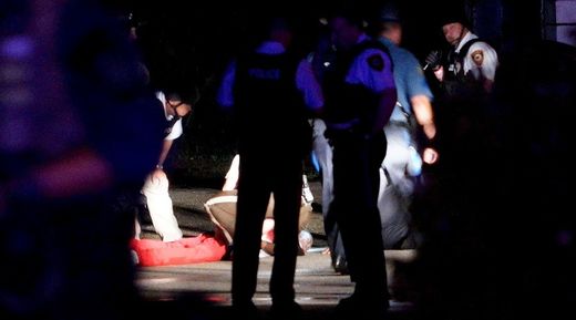 Click to enlarge police shooting ferguson