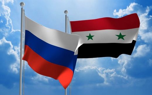 Russia Syria flags