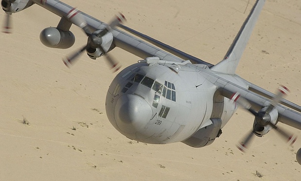 Click to enlarge A Hercules C130 transport plane