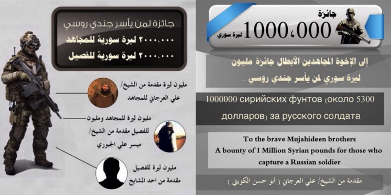 Al nusra russian bounty poster