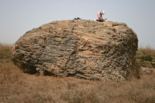 boulder Fogo volcano