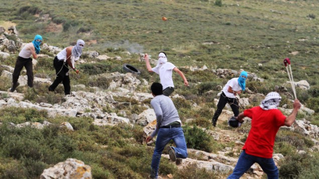 stone throwing