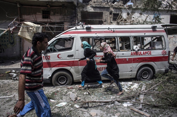 bombed ambulance