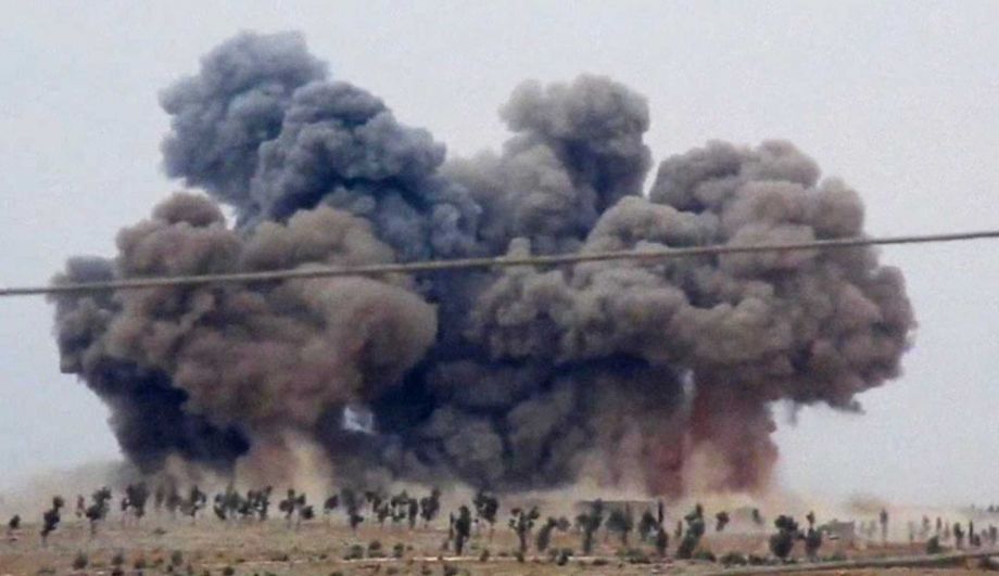 smoke from bomb