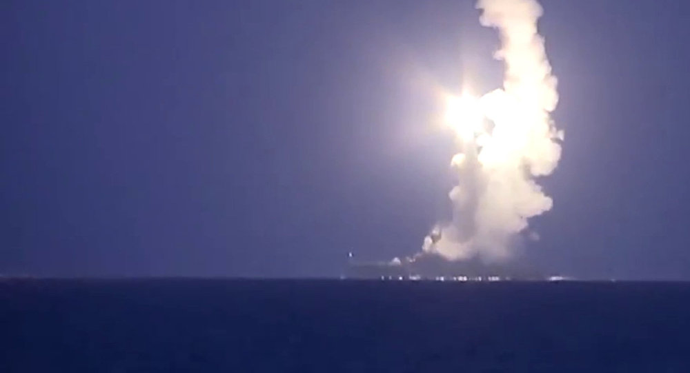 Kalibr missile launch