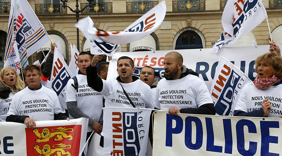 Click to enlarge police protest