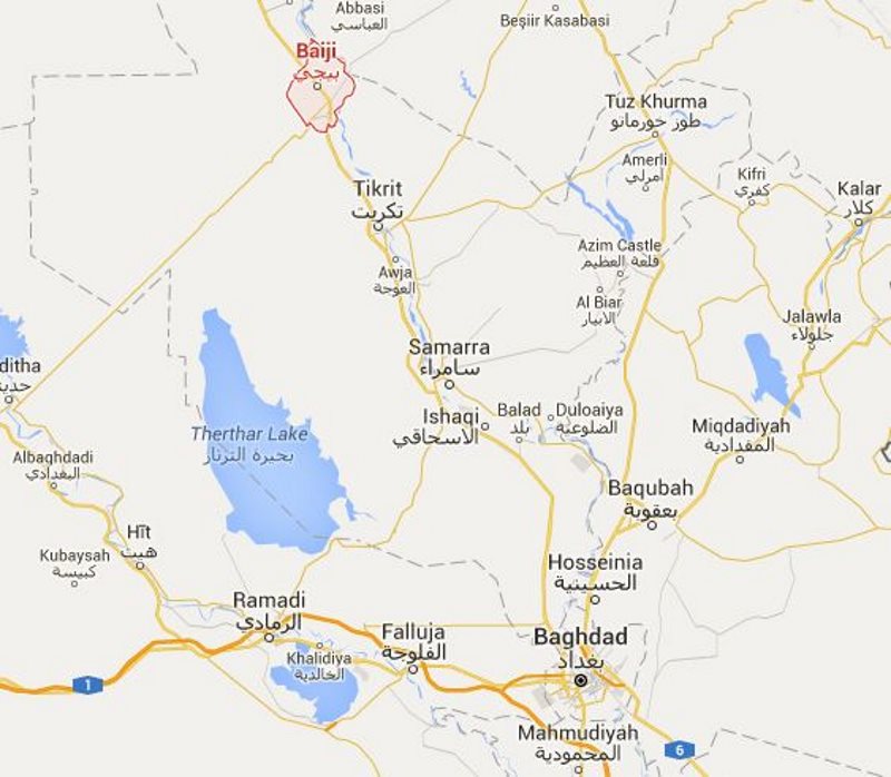 Click to enlarge baiji territory syria iraqi forces