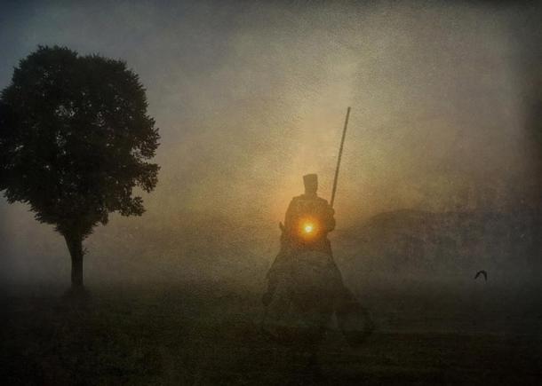 Click to enlarge ghostly mounted knight