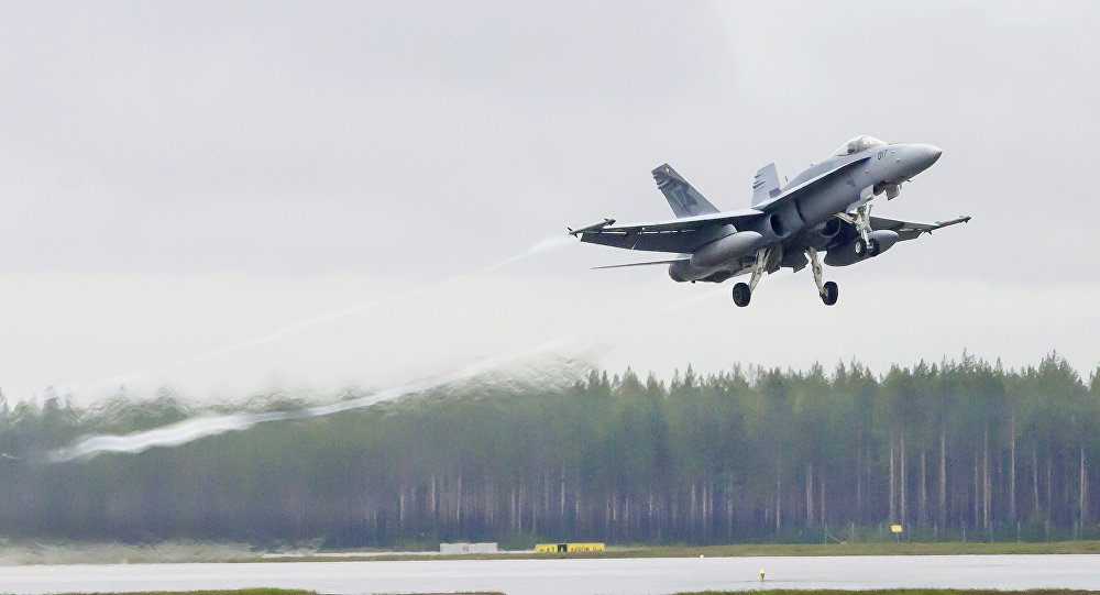 Swiss FA-18 hornet jet