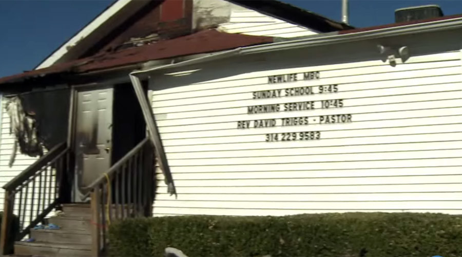 Click to enlarge Ferguson church fire