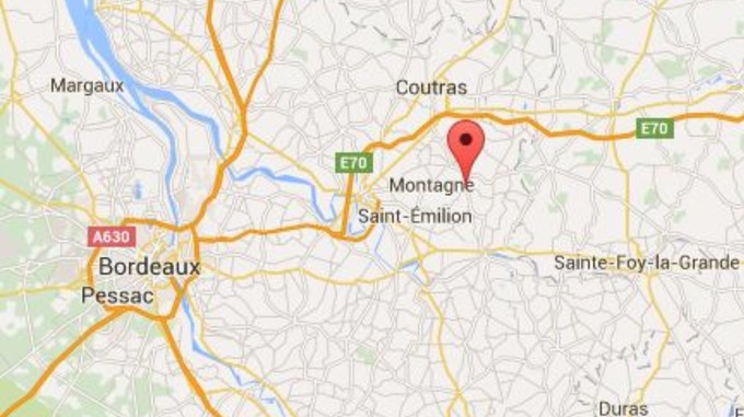 Crash in France - map