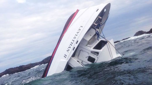 capsized boat