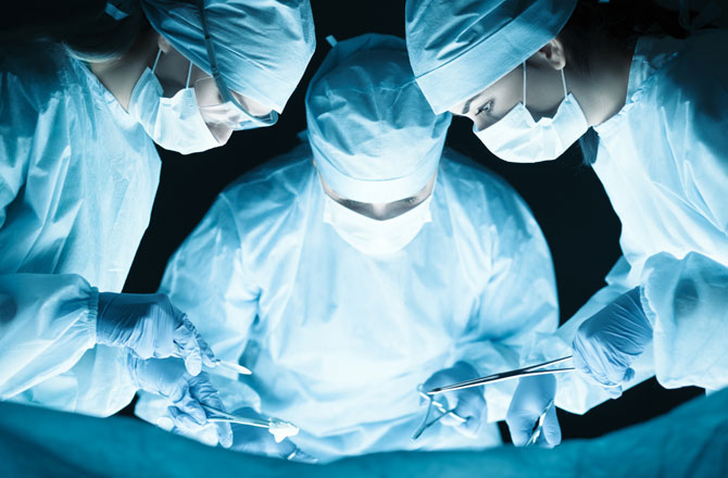 surgical team in surgery