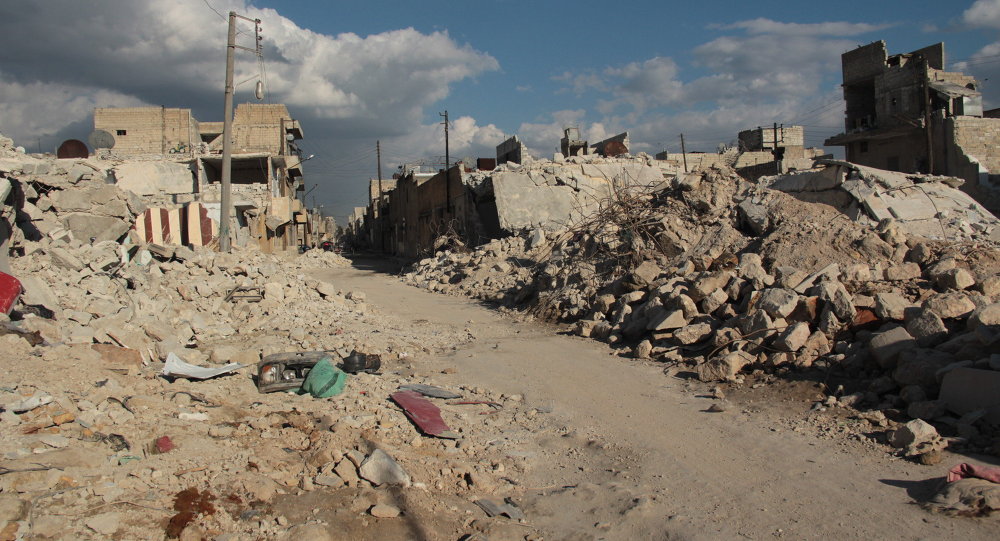 Click to enlarge destroyed city rubble