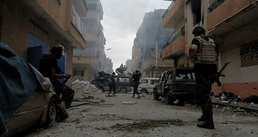 Click to enlarge destroyed city in middle east