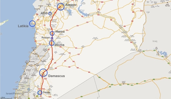 Syria battle map