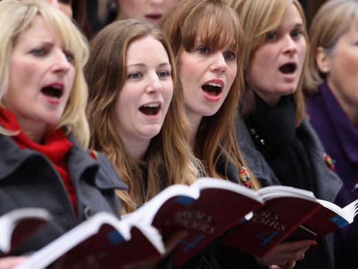 Click to enlarge singing, social bonding