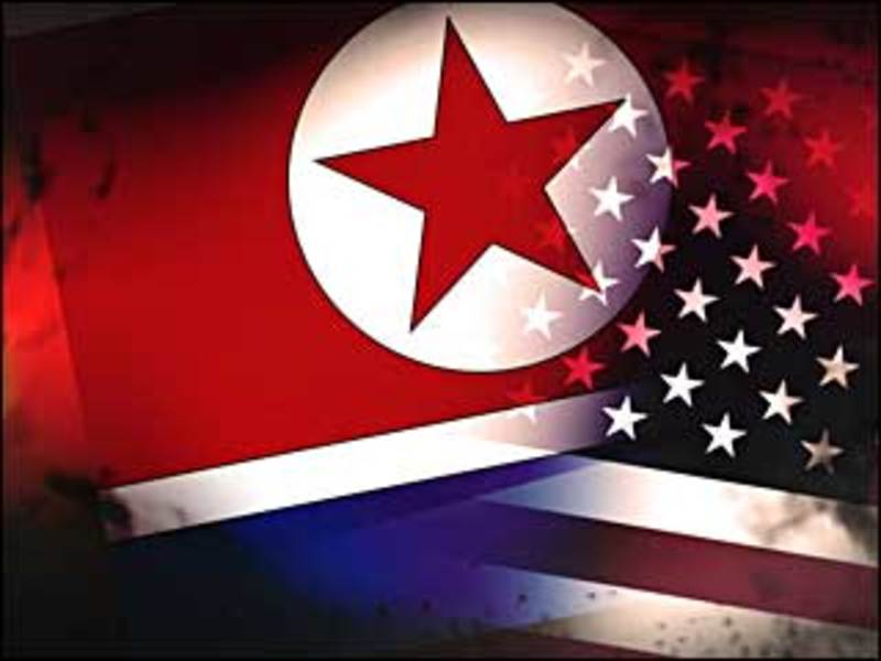 US North Korea flag