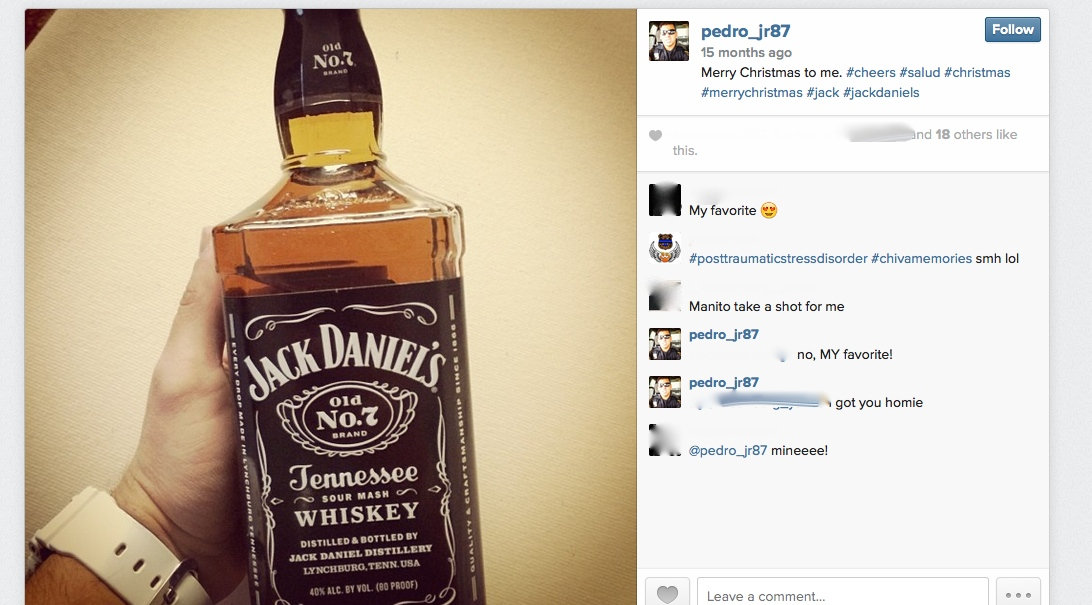 Jack Daniels posted to instigram