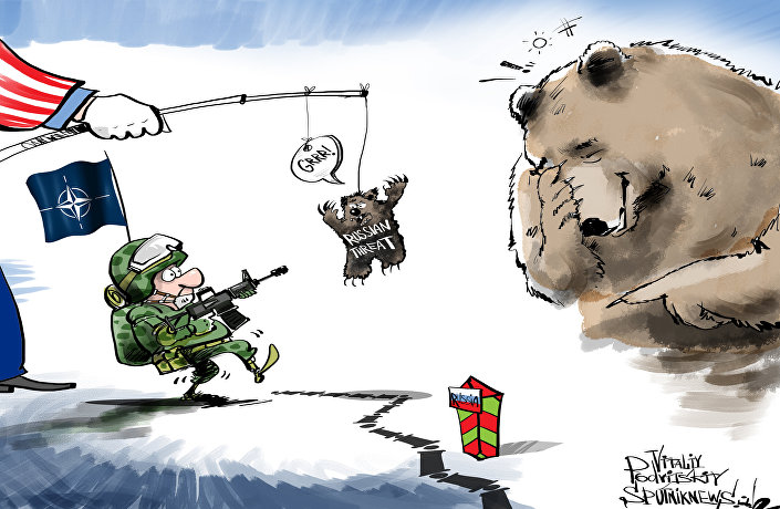 Click to enlarge Cartoon of Russia and NATO
