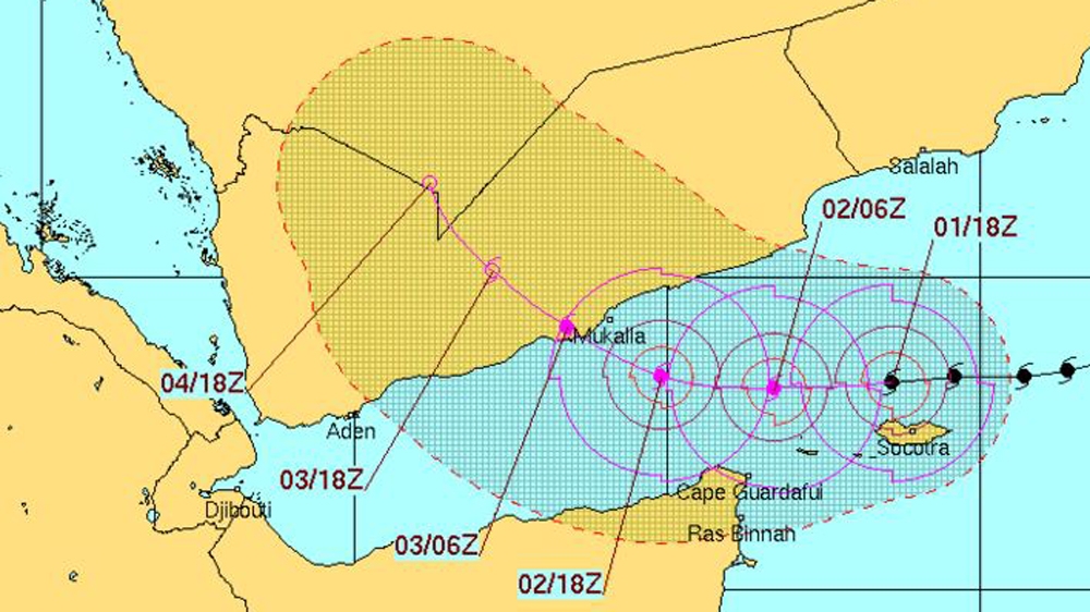 Cyclone Chapala path