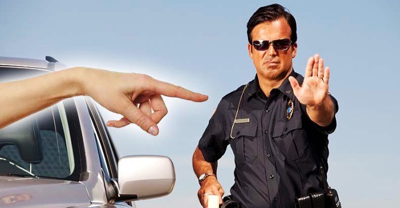 touching cop