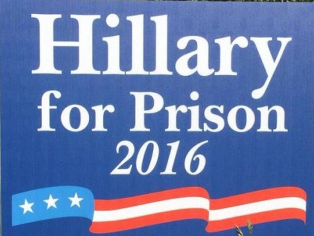 Click to enlarge Hillary for prison poster