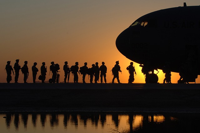 US Army soldiers walking