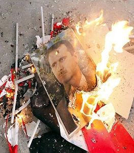 burning assad picture