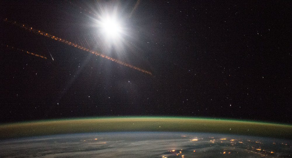 orbiting earth in space