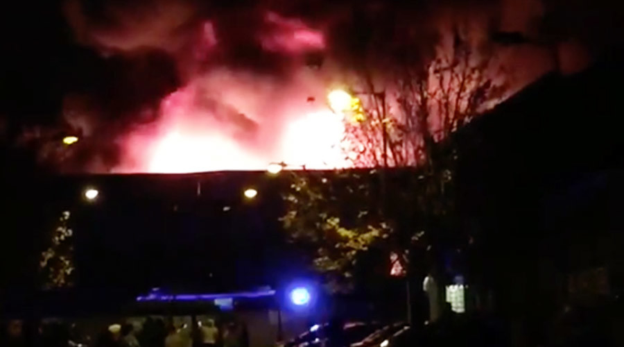 building fire in London