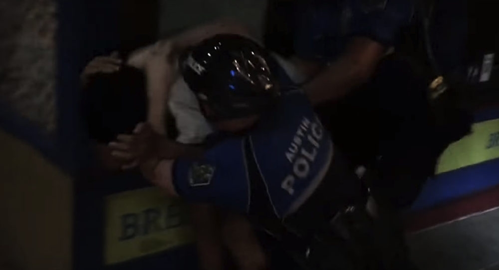 Click to enlarge austin police violently arrest people for jaywalking